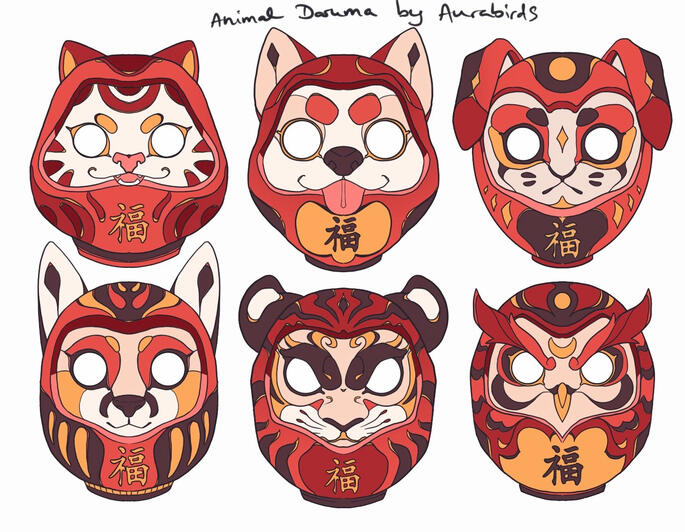 Original Content - Animal Daruma