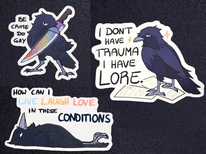 Original Content - Crow Stickers Original Content - Crow Stickers