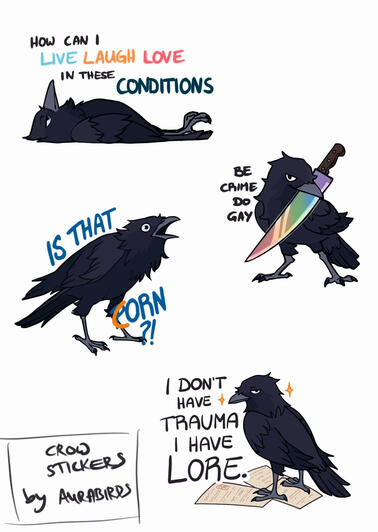 Original Content - Crow Stickers